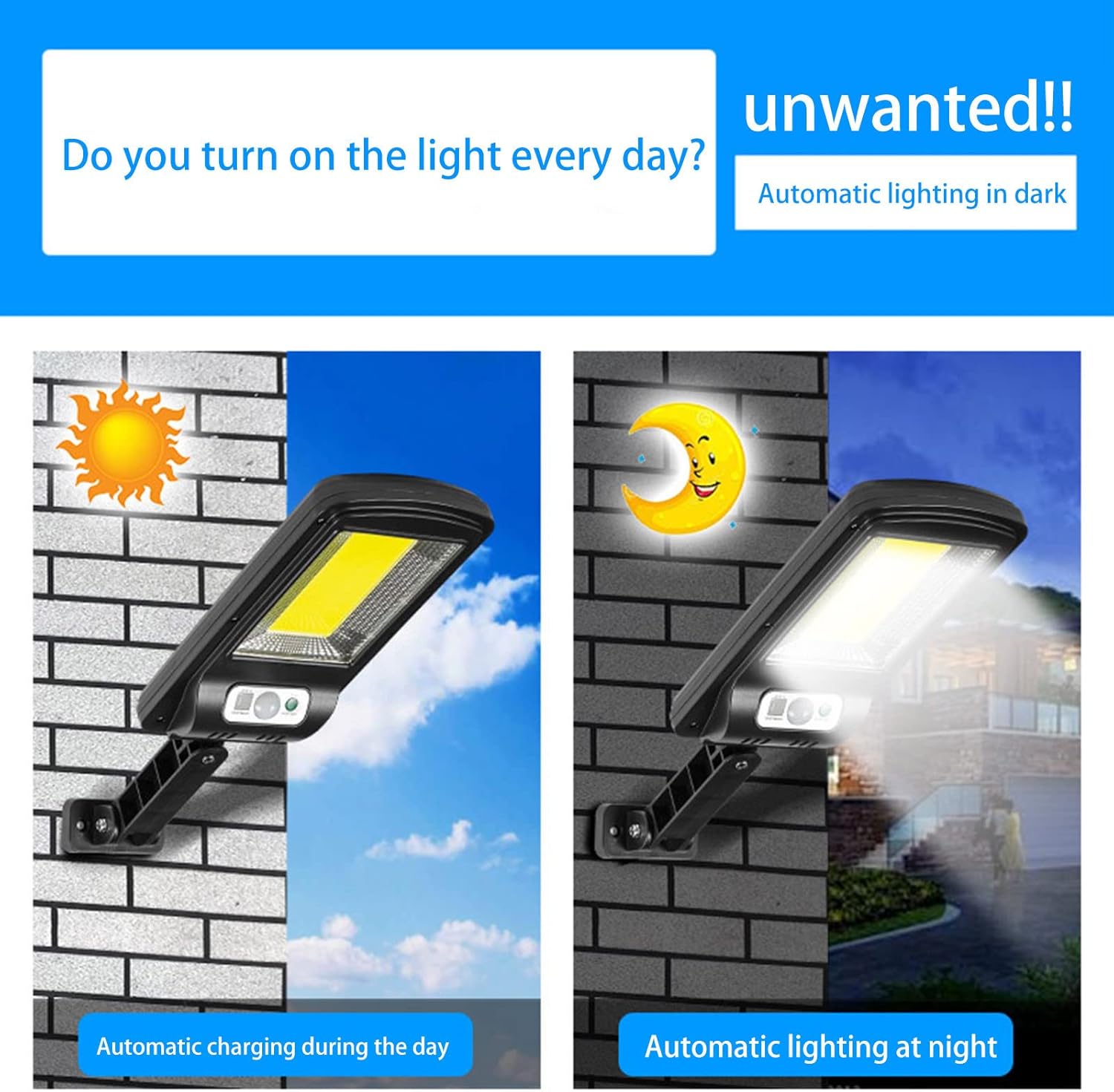 Luces solares impermeables IP65 para exteriores, sensor de movimiento, luces para exteriores, para valla, patio, decoración de pared, luces solares