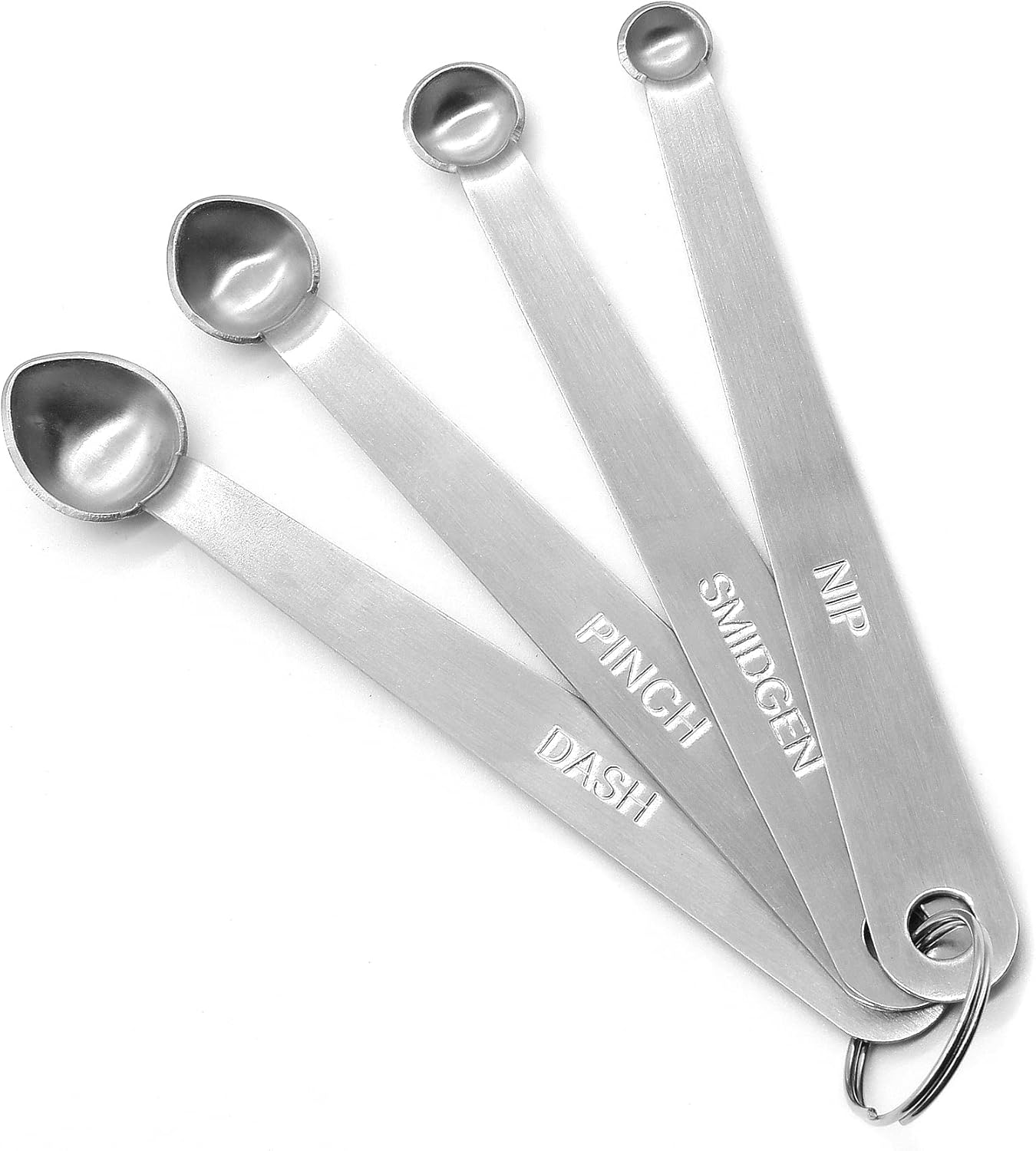 Juego de cucharas medidoras de acero inoxidable, mini cuchara medidora 164, 132, 116, 18, 14 cucharadita de metal cuchara medida para ingredientes