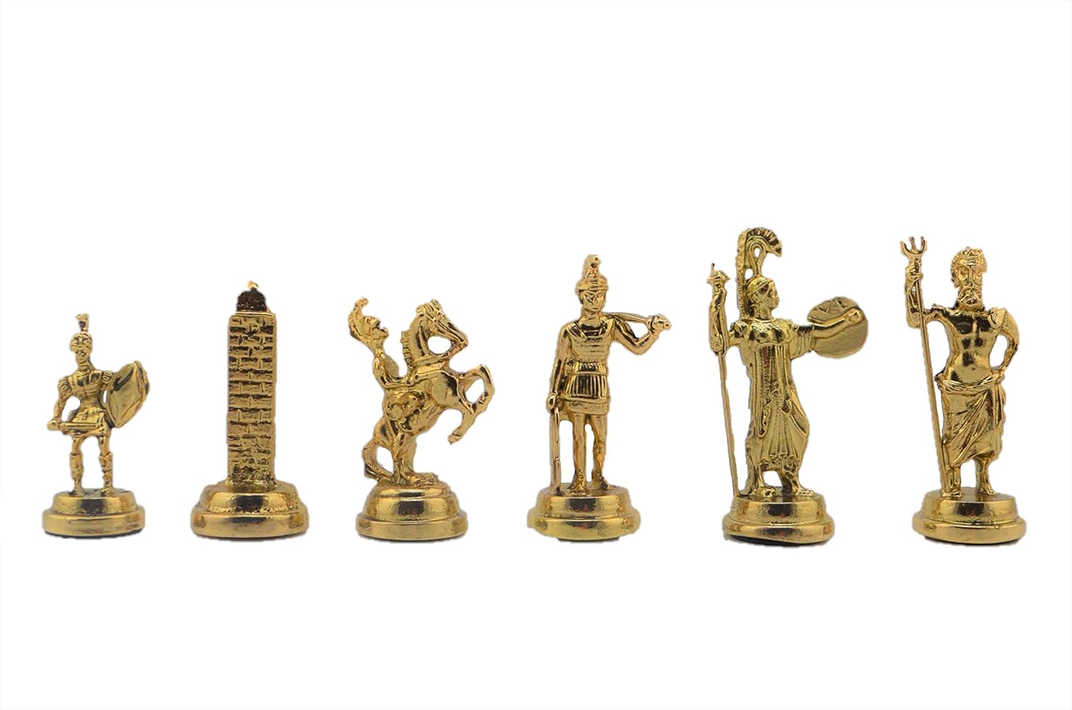 (Sin tablero) Figuras históricas de Roma Piezas de ajedrez de metal, tamaño mediano, tamaño King 2.8 pulgadas (solo piezas)