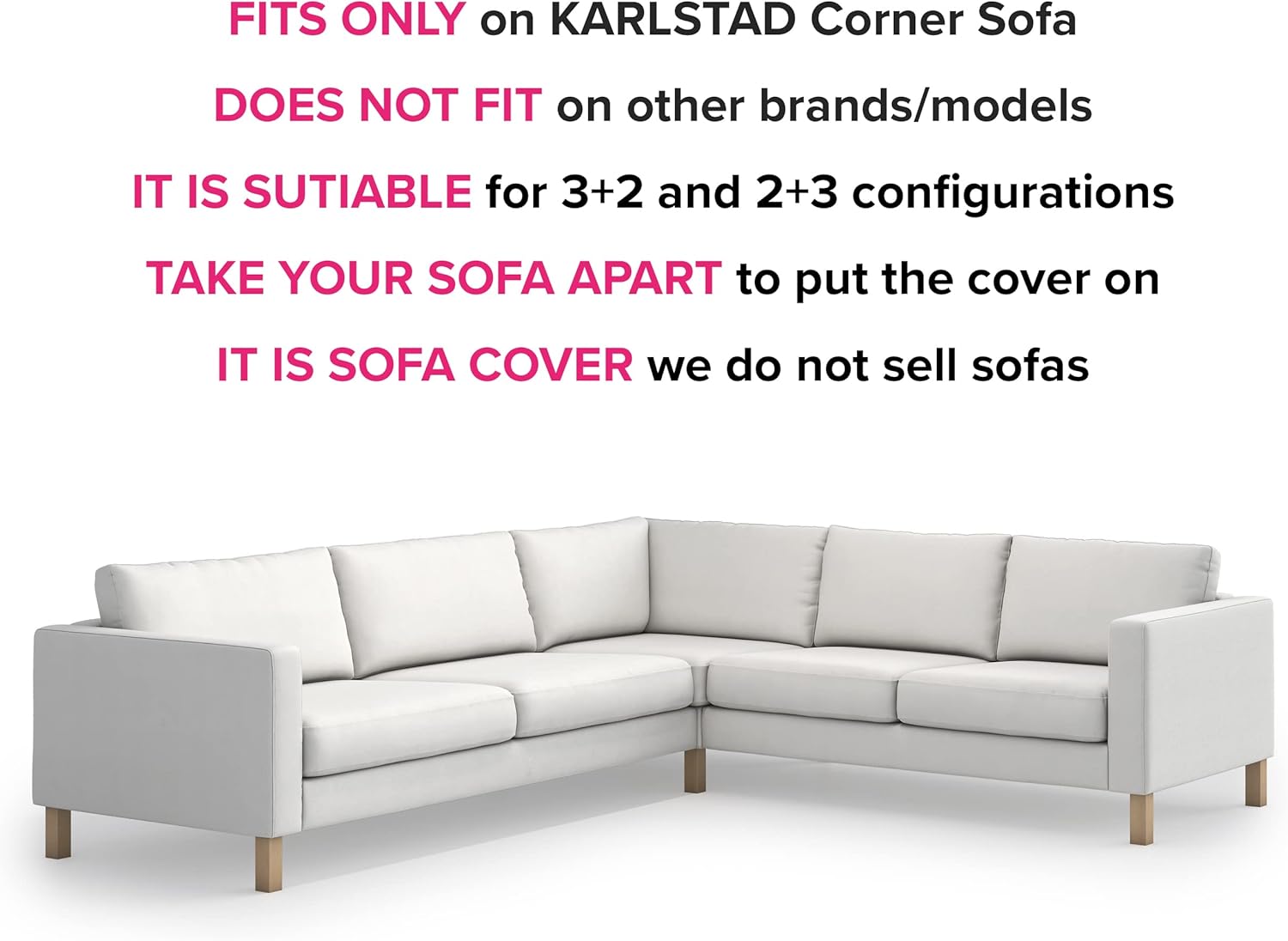 Funda de sofá Karlstad resistente y duradera de repuesto para sofá IKEA Karlstad, funda de sofá esquinero Karlstad (poliéster azul marino)