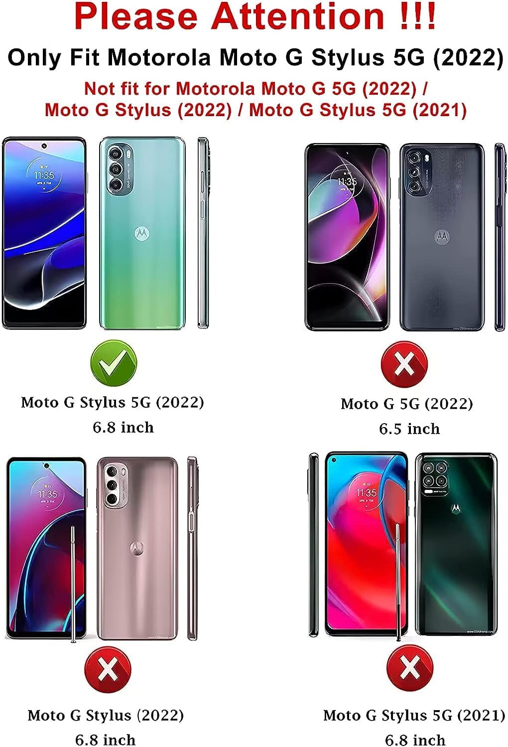 Weycolor for Moto G Stylus 5G 2022 Phone Case,Slide Camera Cover HD Screen ProtectorMilitary Grade Shockproof Ring Holder Kickstand Protective Case