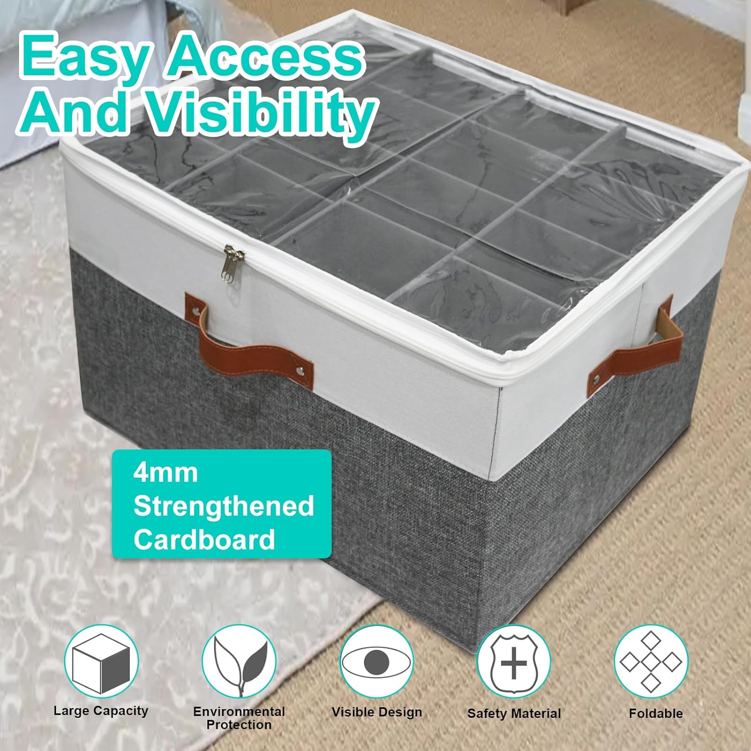 storasier Organizador de almacenamiento de zapatos para armario, caja de almacenamiento de zapatos apilable para entrada, armario de almacenamiento