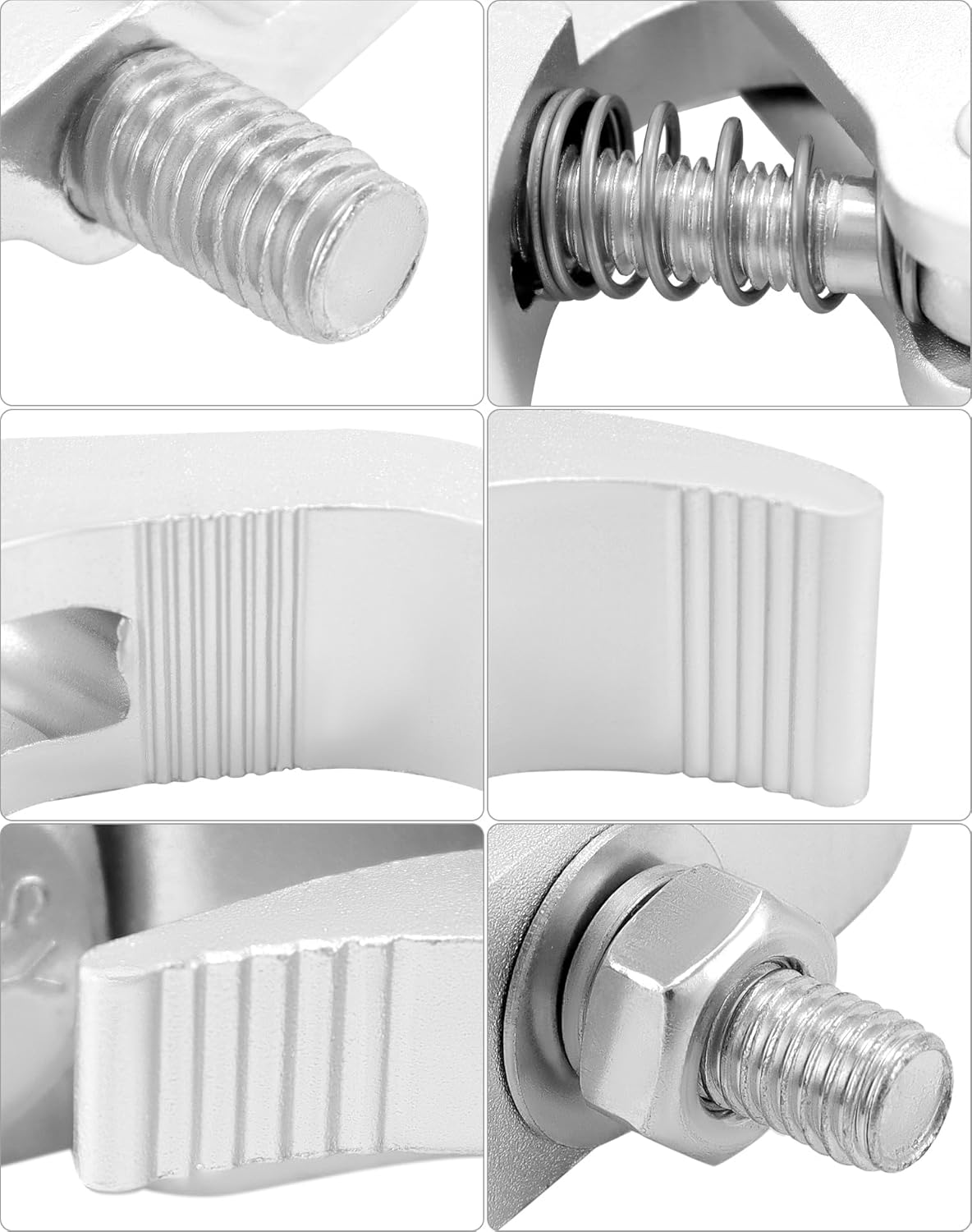 QWORK Abrazadera de luces de escenario con abrazadera de truss, paquete de 4 abrazaderas profesionales resistentes de 330 libras para accesorios de
