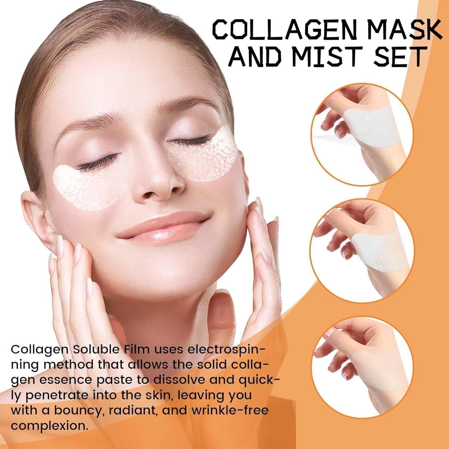DENGWANG Película de colágeno soluble de tecnología coreana, película de colágeno de alta calidad y niebla, kit de película de colágeno Highprime y