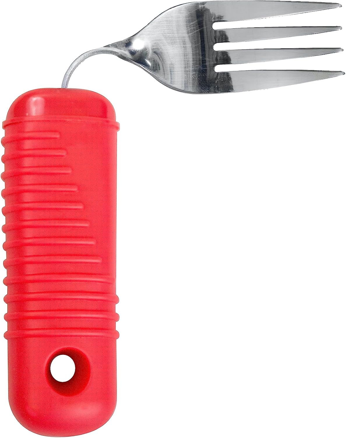 Essential Medical Supply Juego de utensilios de mango grande adaptable con tenedor flexible, cuchara flexible y cuchillo balancín para un fácil uso