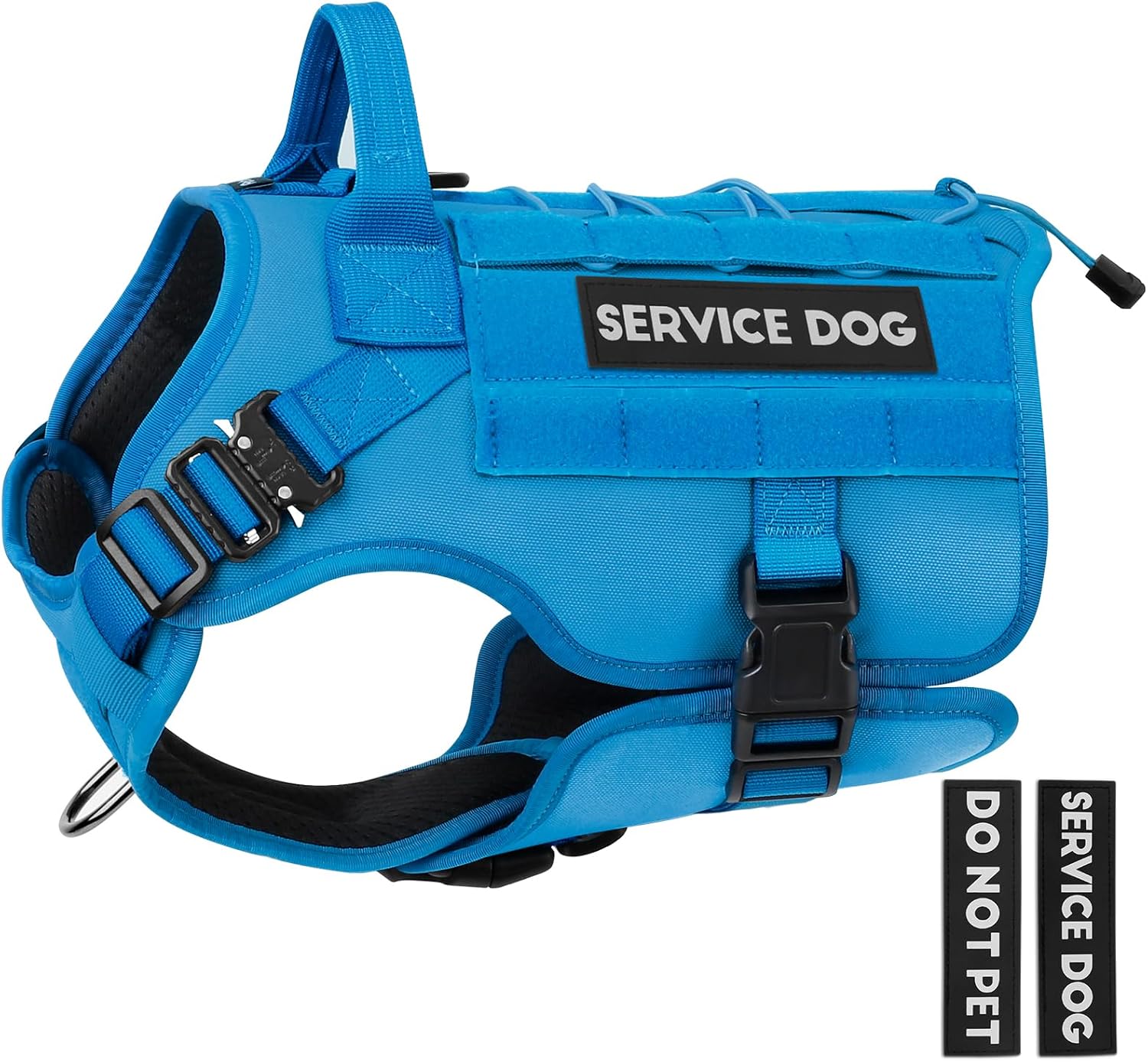PETNANNY Arnés táctico para perros, arnés de servicio para perros de apoyo emocional, chaleco para perros medianos y grandes, chaleco para perro ESA