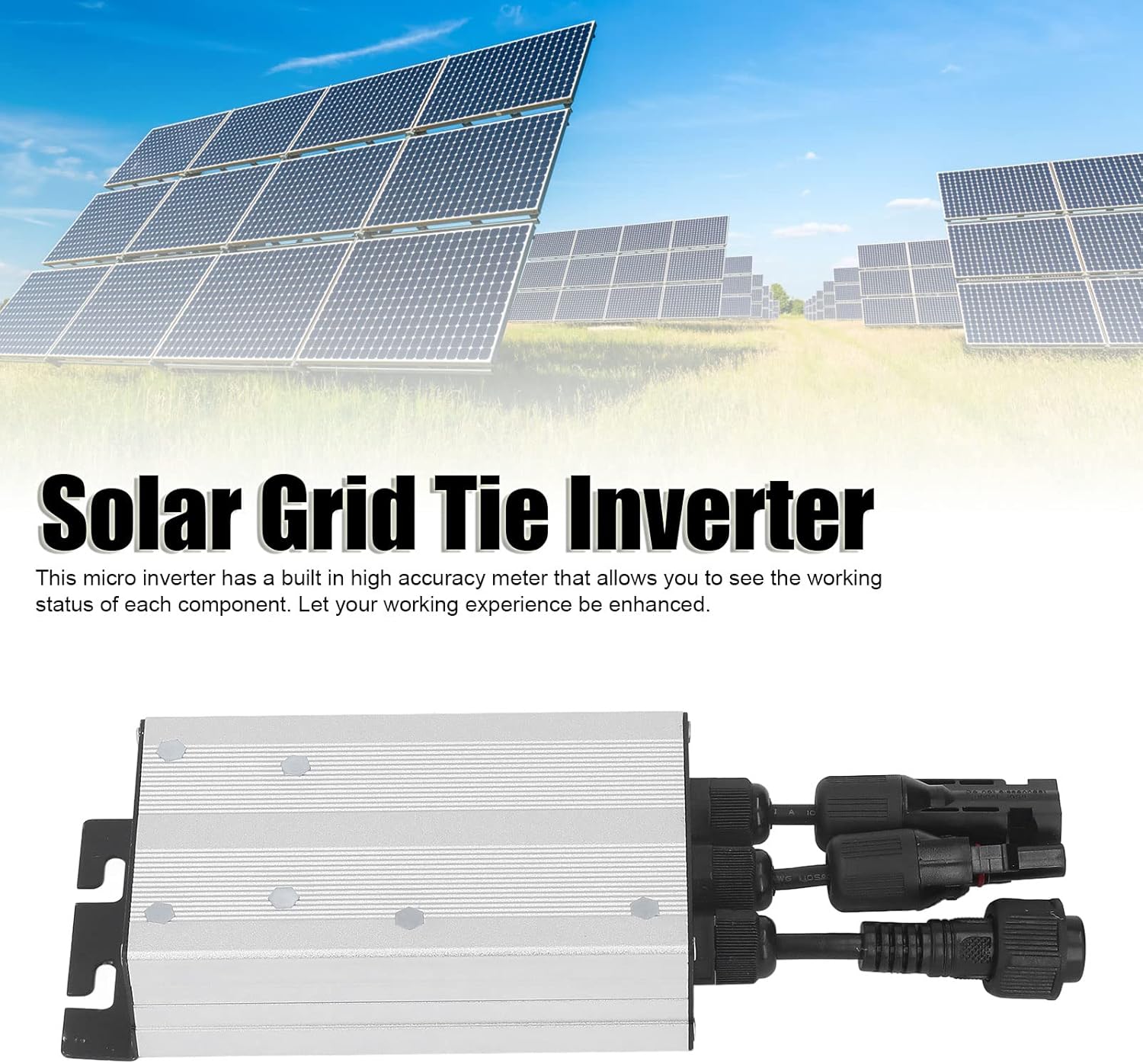 AC120V MPPT – Inversor de lazo de rejilla solar micro pura de aleación de aluminio con ondas sinusoidales solares de aleación de aluminio,