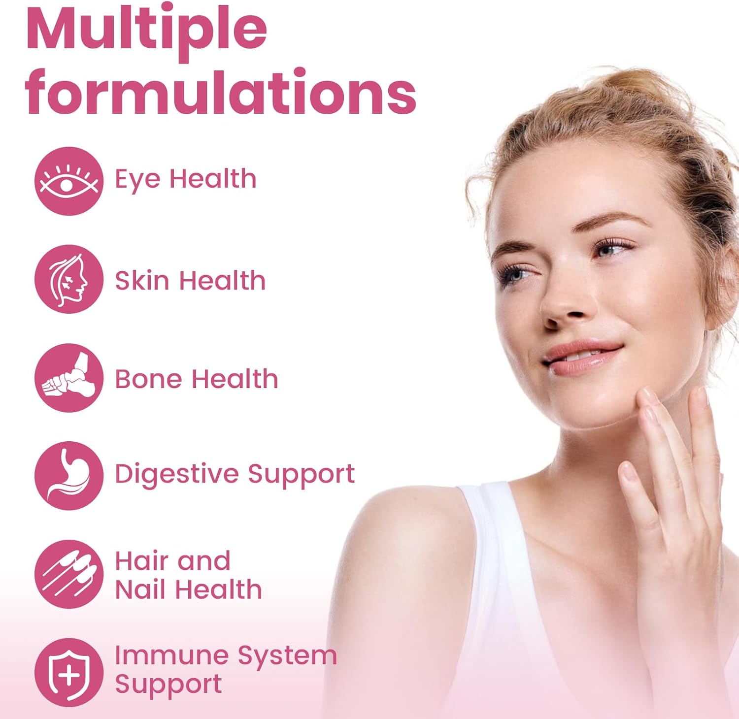 Multivitamínico liposomal para mujeres de 1400 mg  Suplementos diarios de vitaminas para mujer con hierro, vitamina A, C, D, E y complejo B para la