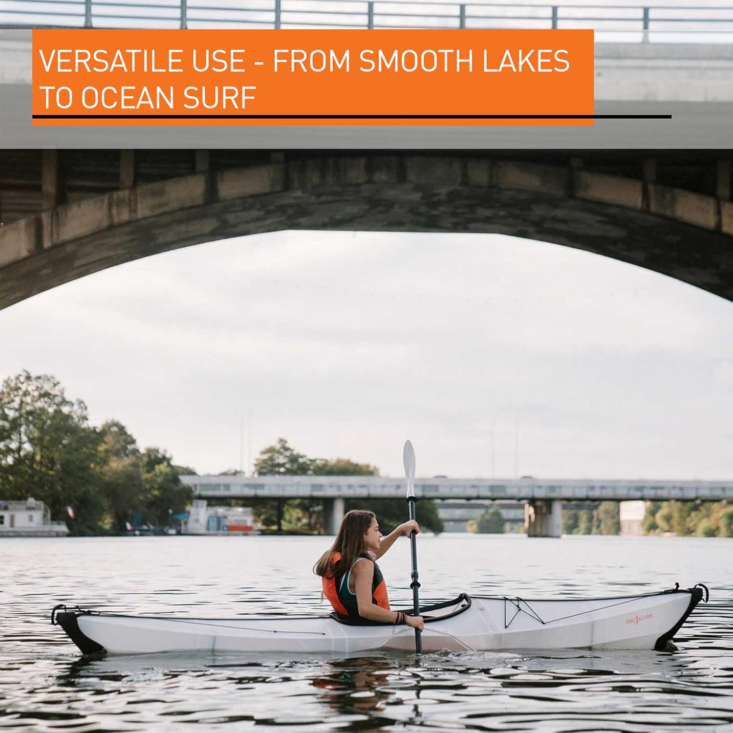 Oru Kayak Kayak Bay ST plegable  Estable, duradero, ligero – Kayaks de lago, río y océano, tamaño intermedio (desplegado)