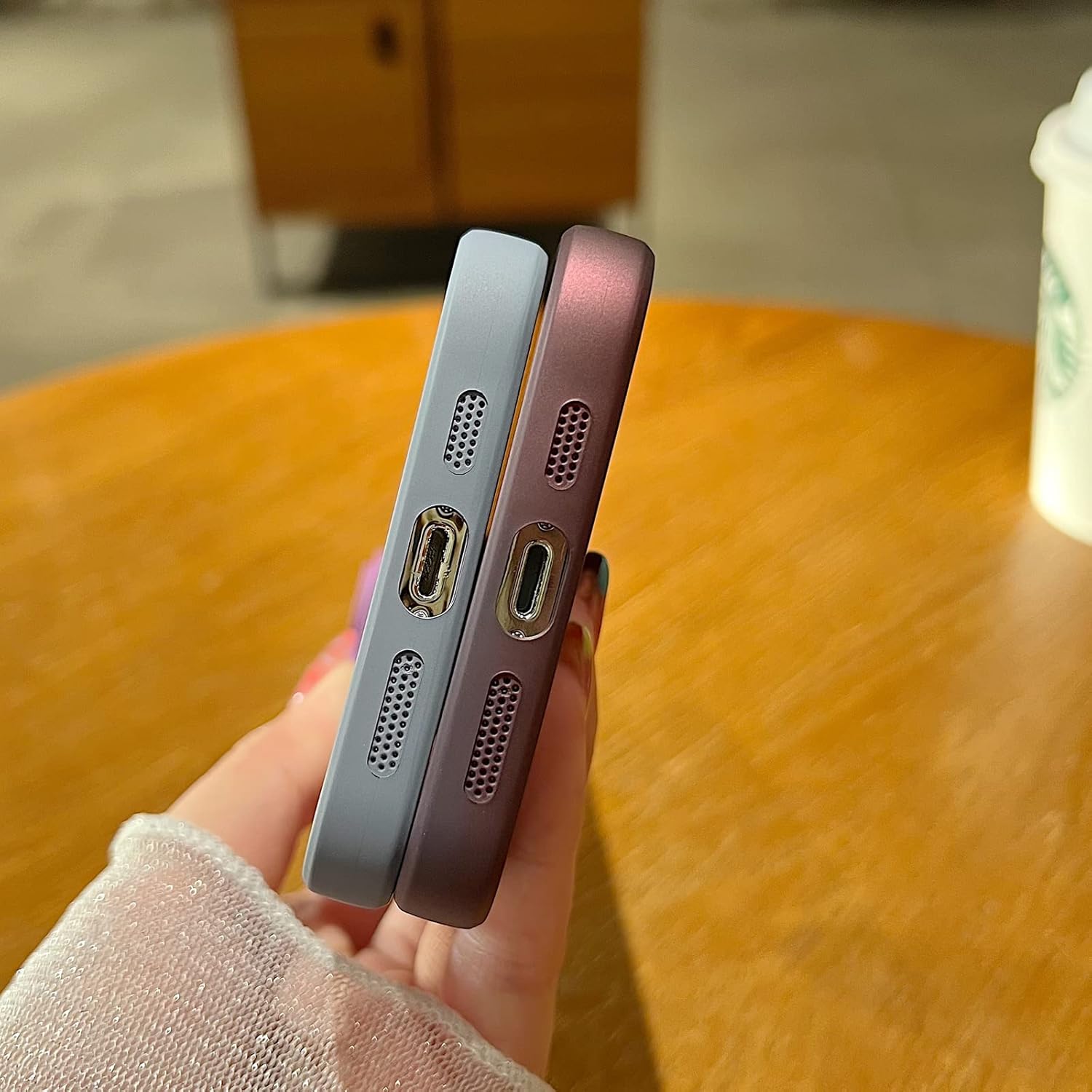 Funda compatible con iPhone 13 (compatible con Magsafe), diseño de color degradado, silicona TPU a prueba de golpes, antideslizante, con protector