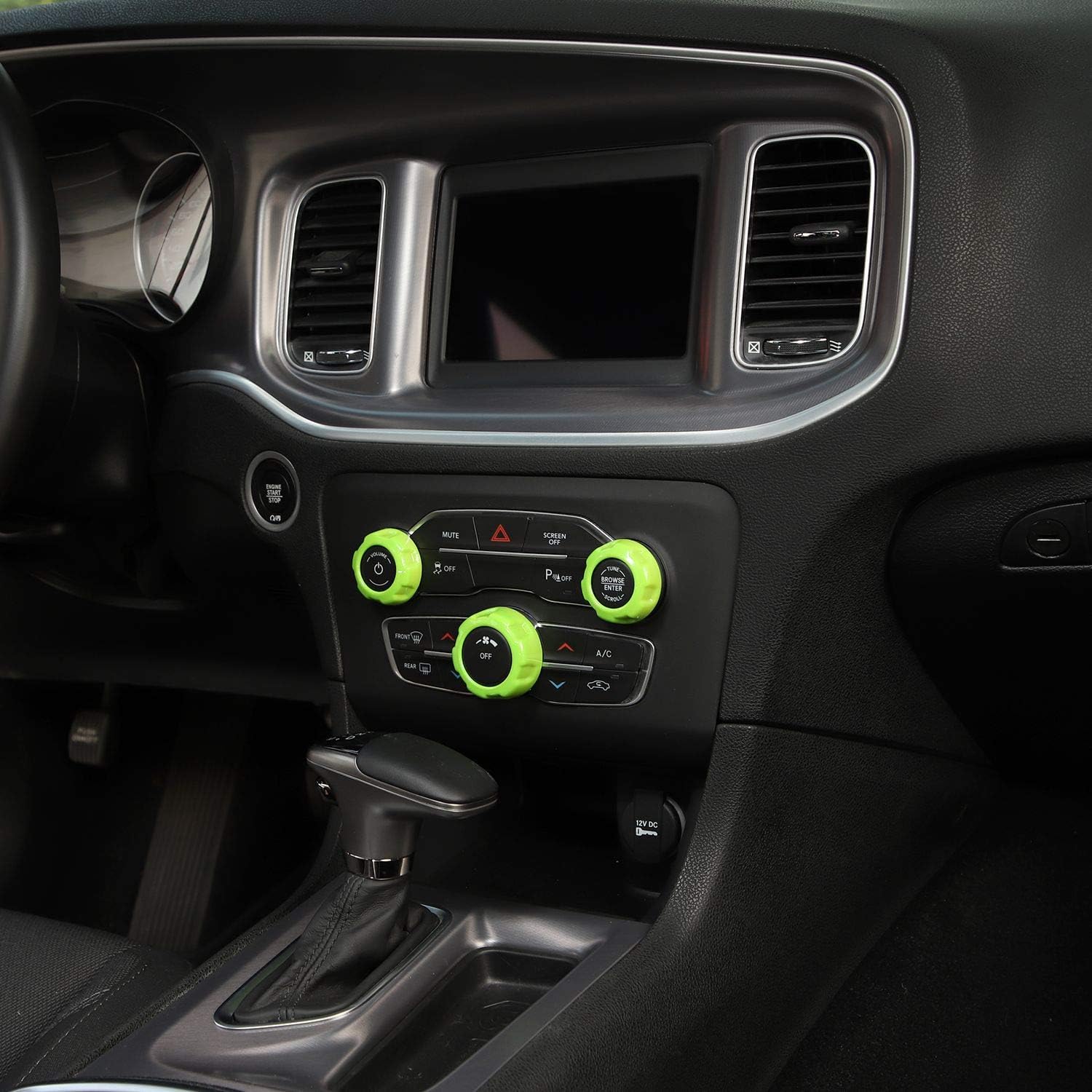 Voodonala Para Challenger Charger Chrysler Radio AC Perillas Botón de interruptor de aire acondicionado para Dodge Challenger Charger 2015-2019,