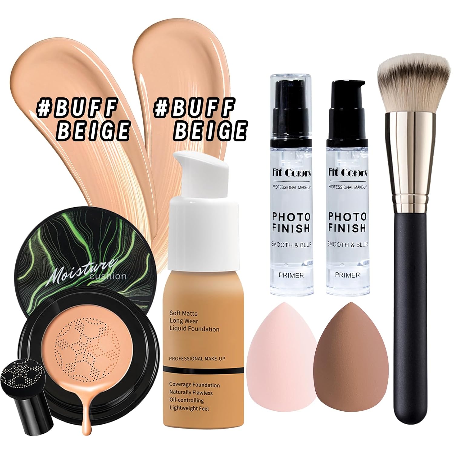 YBUETE Kit de maquillaje para mujeres, regalo de maquillaje para mujeres, adolescentes y niñas, paleta de sombra de ojos desnudos, base de base CC