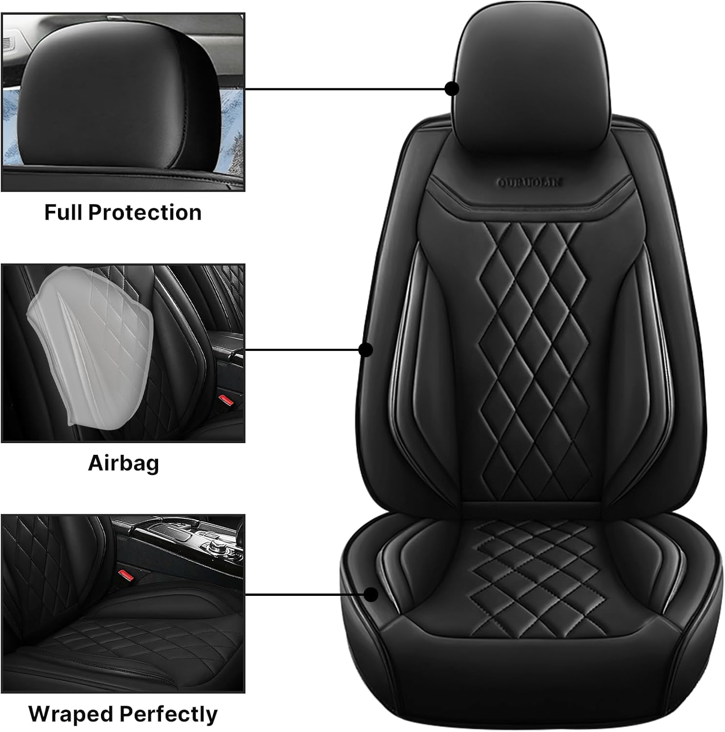 Fundas de asiento para Chevrolet Aveo 2005-2011, funda de asiento de automóvil de cuero impermeable, suave y transpirable, accesorios interiores de