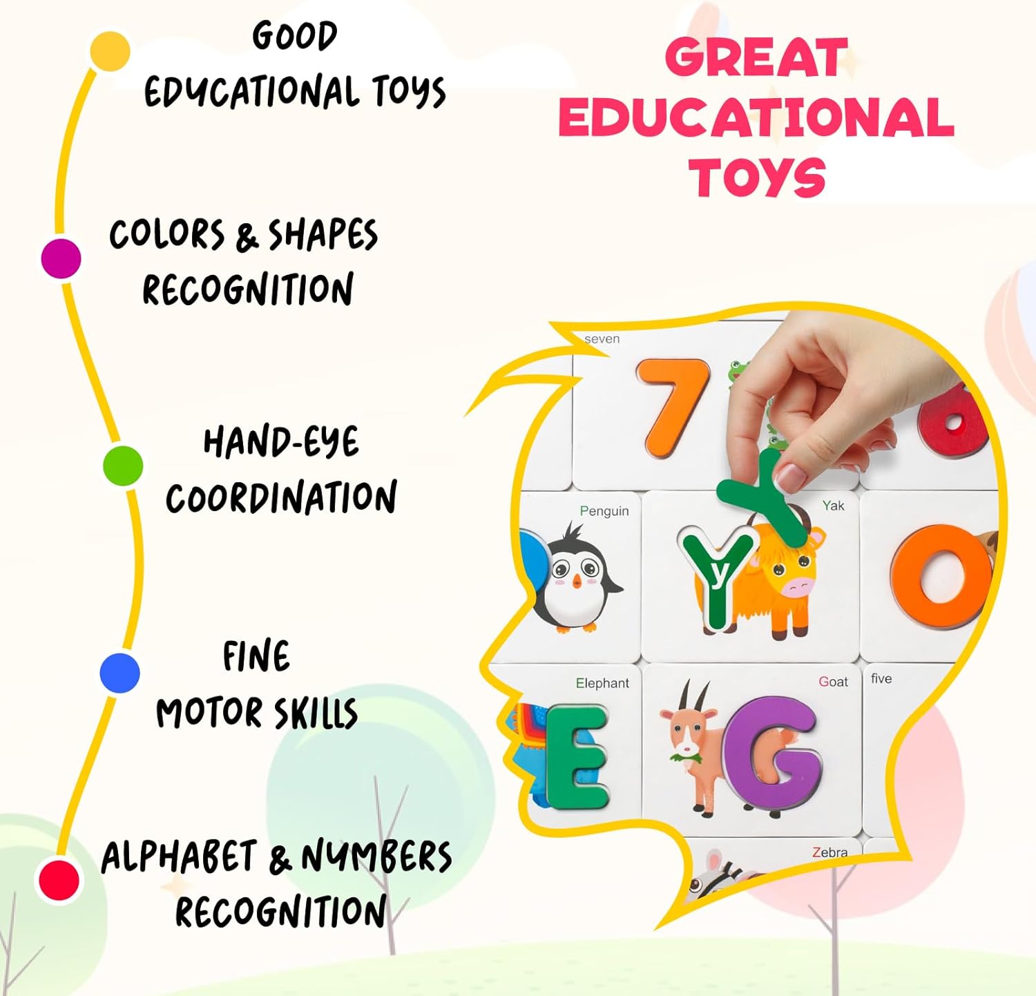 Tarjetas flash de números y alfabeto para niños pequeños de 3 a 5 años, tarjetas flash ABC para juguetes educativos Montessori con letras