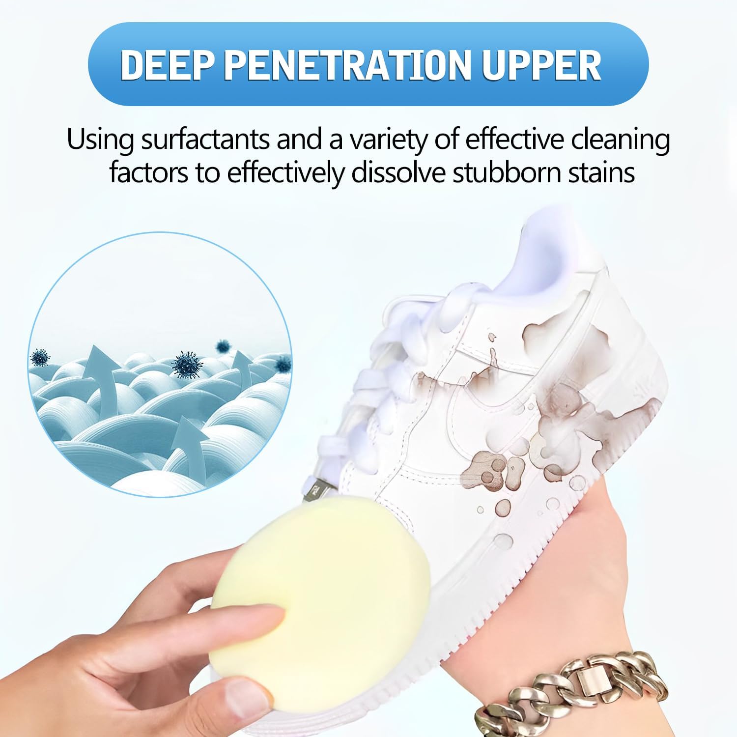 Crema multifuncional de limpieza y eliminación de manchas con esponja, nueva crema de limpieza multiusos 2023, crema de limpieza de zapatos blanca,