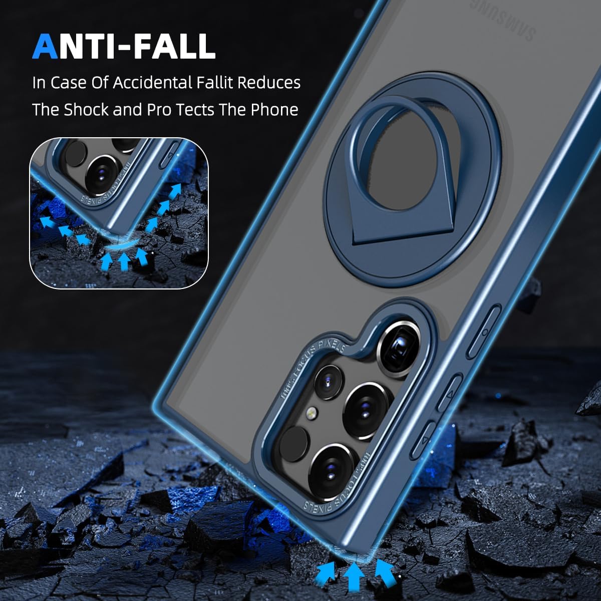 NKECXKJ Funda para teléfono Samsung Galaxy S23 Ultra con protector de pantalla de vidrio templado, carga inalámbrica Mag-Safe Carga inalámbrica