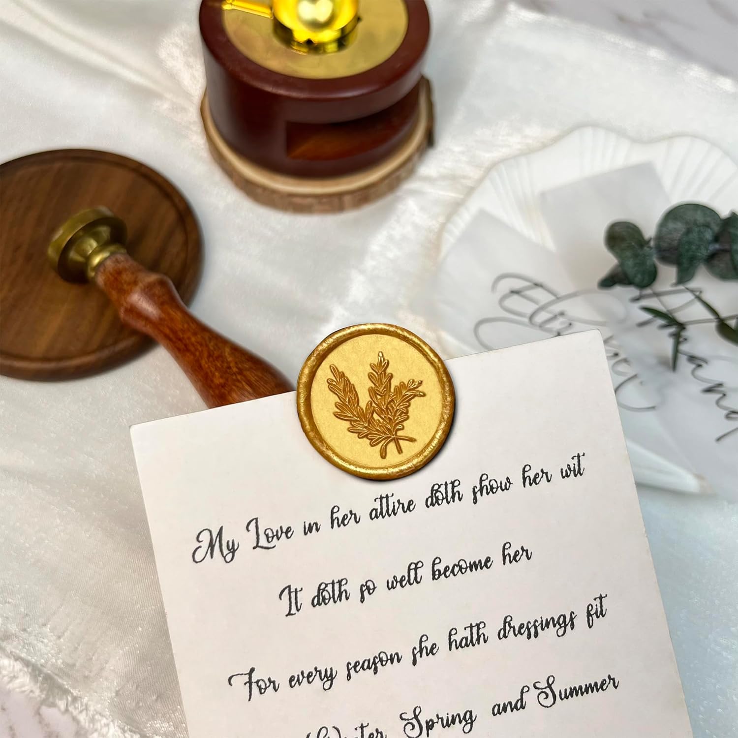 25 calcomanías para sellos de cera, hechas a mano, autoadhesivas, para invitaciones de bodas, sobres, envoltura de regalo, Navidad (estilo romero,