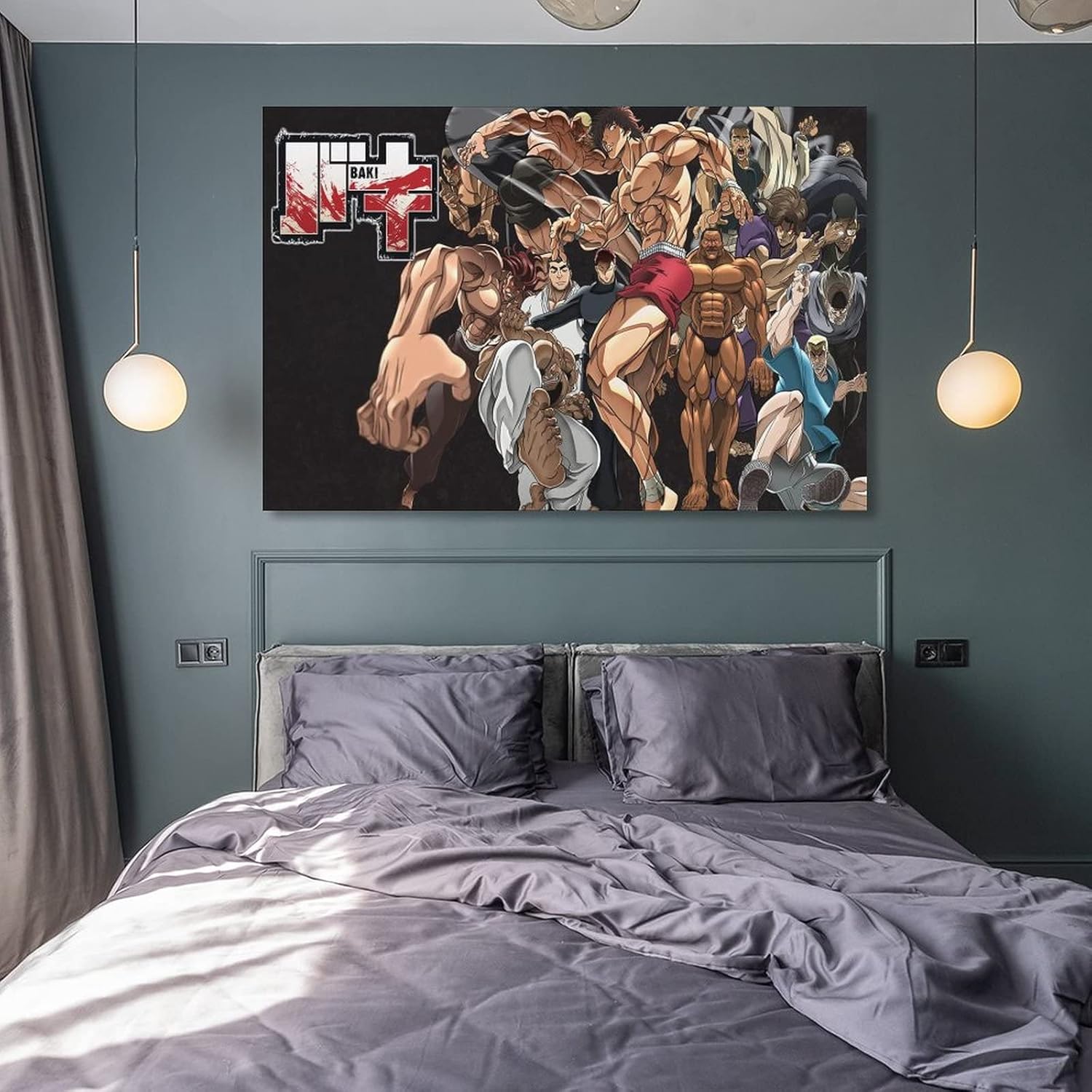 Baki Hanma – Póster de anime para habitación de niños, pósteres geniales para pared, lienzo, decoración de pared, decoración del hogar, decoración