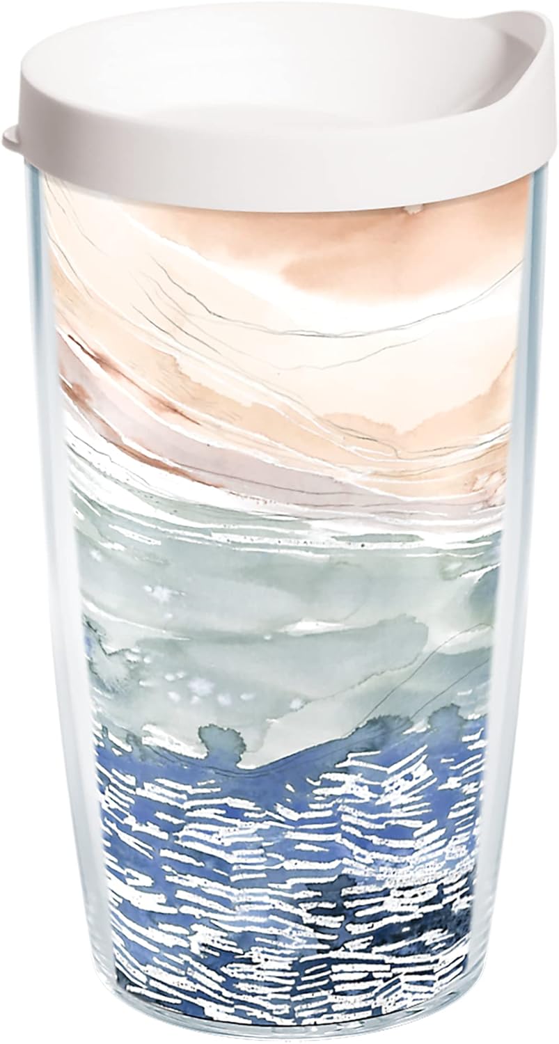 Tervis Kelly Ventura Drift – Vaso aislado de doble pared hecho en Estados Unidos mantiene las bebidas frías y calientes, 16 onzas, clásico