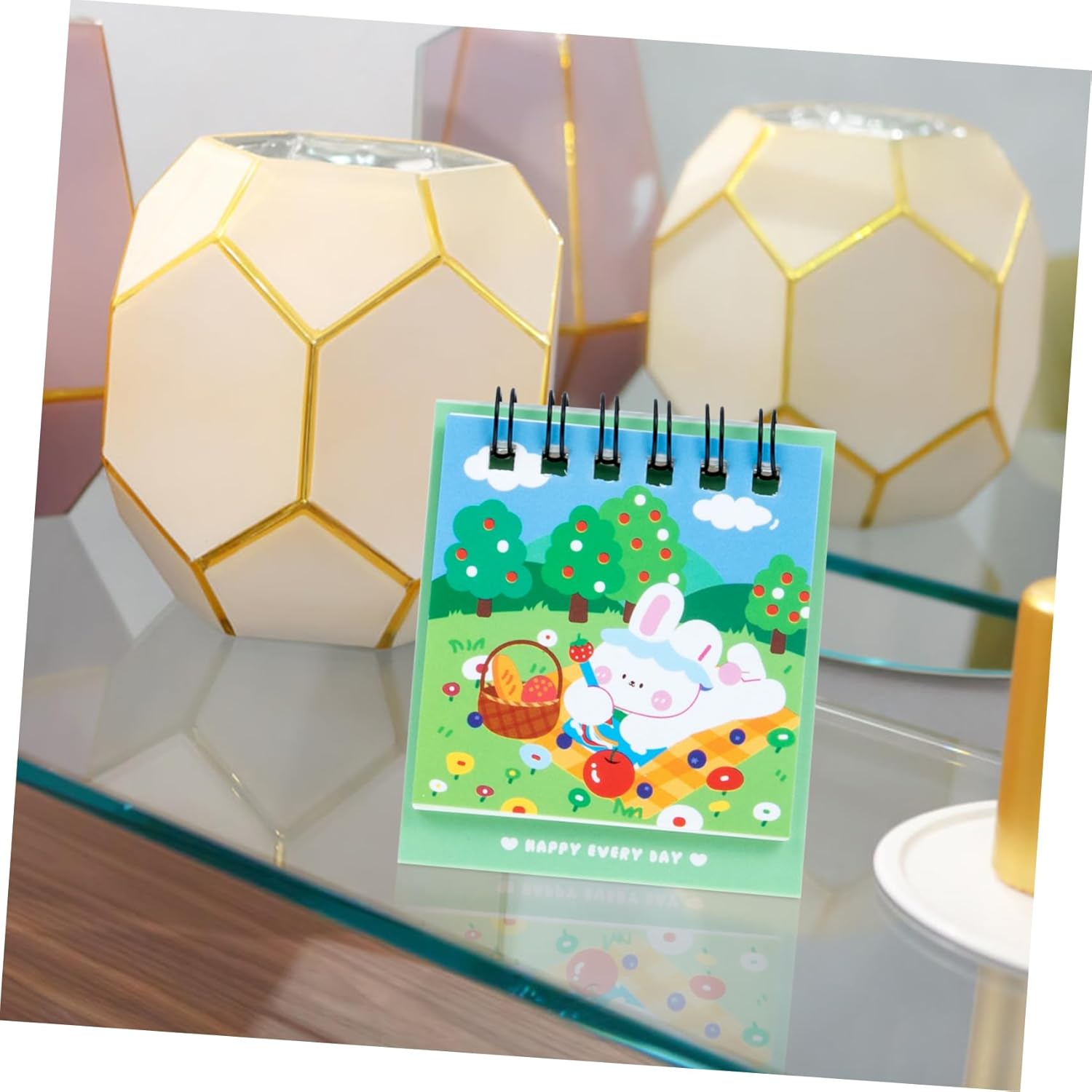 MAGICLULU 12 piezas 2023 mini calendario de escritorio con temática de conejito para fiesta, accesorio de habitación, calendario de escritorio 2023,