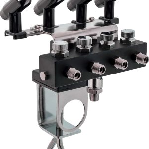 Master Airbrush Estación de soporte con colector divisor de aire de 4 vías, soporta hasta 4 aerógrafos, abrazadera en la mesa de trabajo, sobremesa, Master Airbrush Estación de soporte con colector divisor de aire de 4 vías, soporta hasta 4 aerógrafos, abrazadera en la mesa de trabajo, sobremesa,