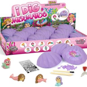 Juego de 12 descubrimientos de sirena para niños, emocionante aventura de excavación de conchas marinas, colección educativa de princesa de vida Juego de 12 descubrimientos de sirena para niños, emocionante aventura de excavación de conchas marinas, colección educativa de princesa de vida