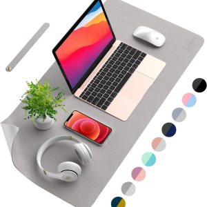AFRITEE – Tapete protector de escritorio, de piel sintética de doble cara, alfombrilla grande para mouse, alfombrilla de escritura, impermeable, AFRITEE – Tapete protector de escritorio, de piel sintética de doble cara, alfombrilla grande para mouse, alfombrilla de escritura, impermeable,