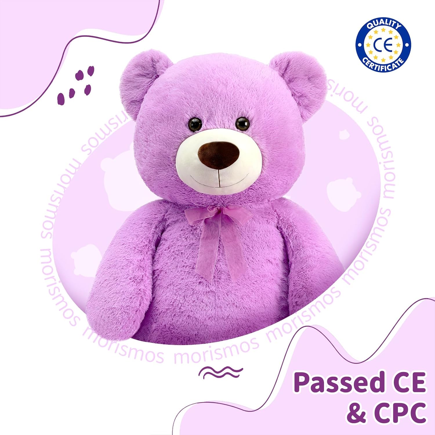 CYBIL HOME – Oso de peluche gigante para novias y niños, 35 pulgadas, (color morado).