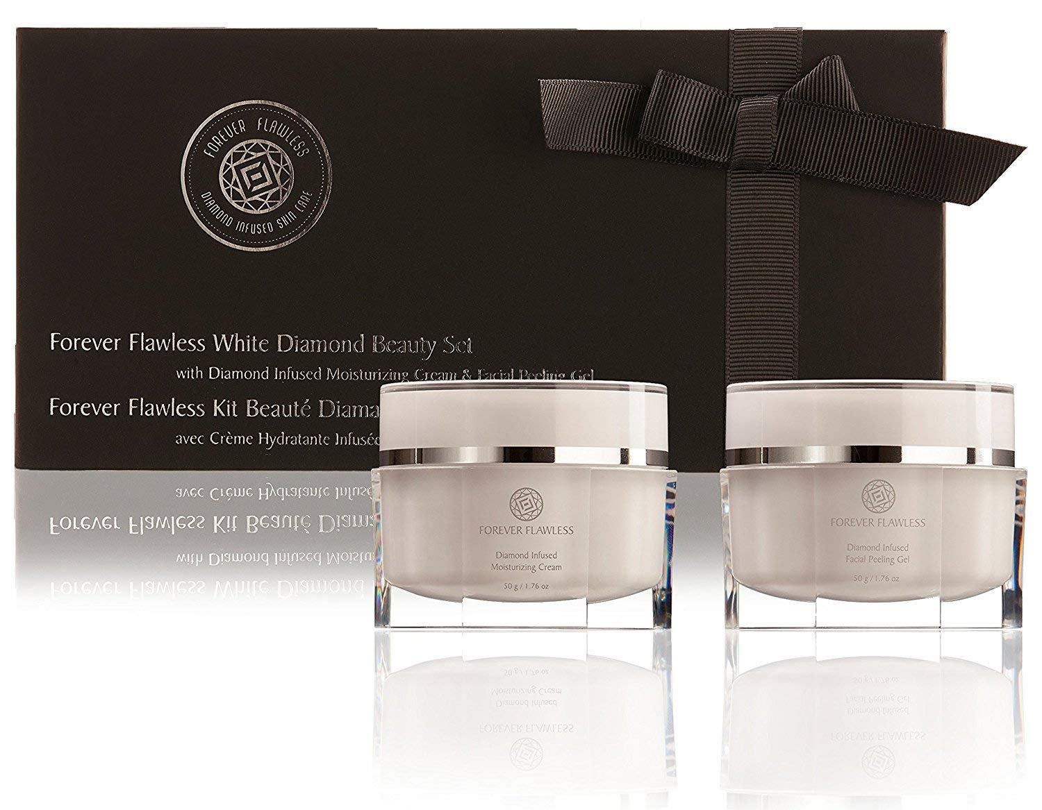 Forever Flawless Gel exfoliante facial y crema hidratante. Tratamiento facial de dos pasos. Exfoliación de spa en casa e hidratación óptima para un