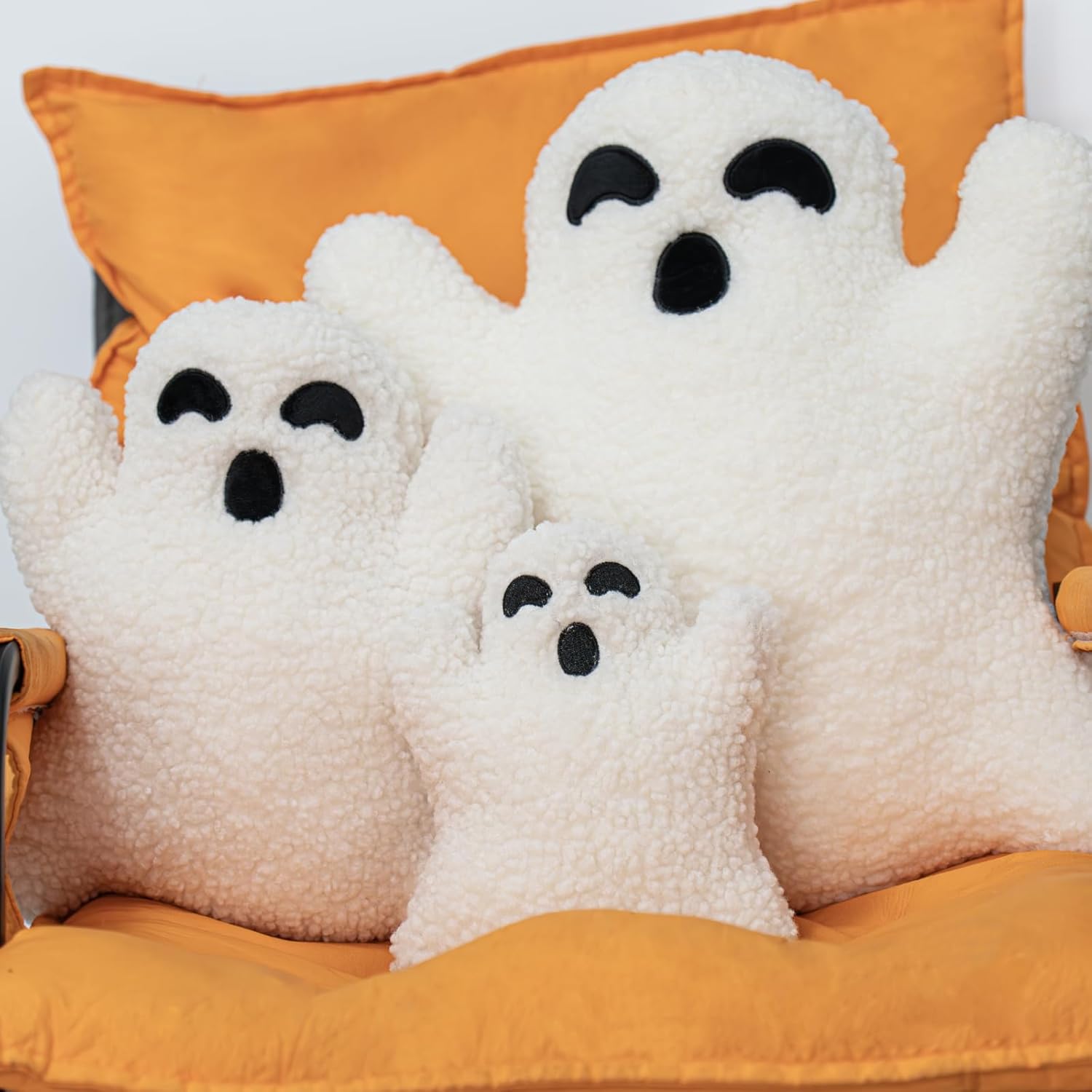 Almohada fantasma, ropa de cama de Halloween, almohada en forma de fantasma, almohada de fantasma, almohada fantasma de Halloween (15.7 pulgadas)
