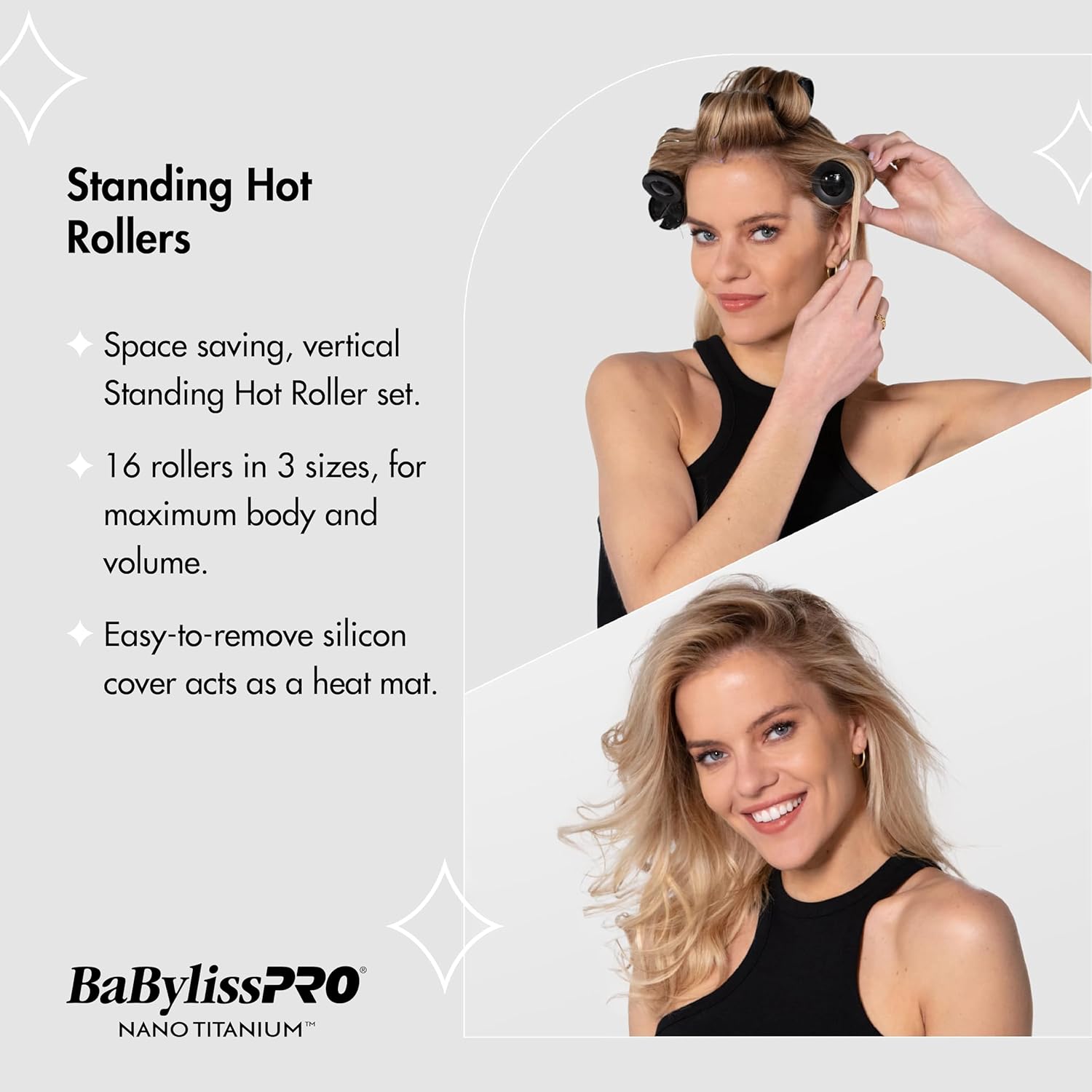 BaBylissPRO Studio Design Series – Herramientas profesionales para peinar el cabello con infusión iónica de carbono para reducir el encrespamiento y