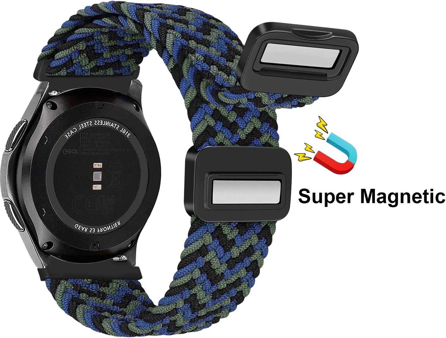 MroTech Correa deportiva trenzada de nailon de liberación rápida de 0.866 in, compatible con Samsung Galaxy Watch 3 de 1.772 in1.811 in (2019)Gear