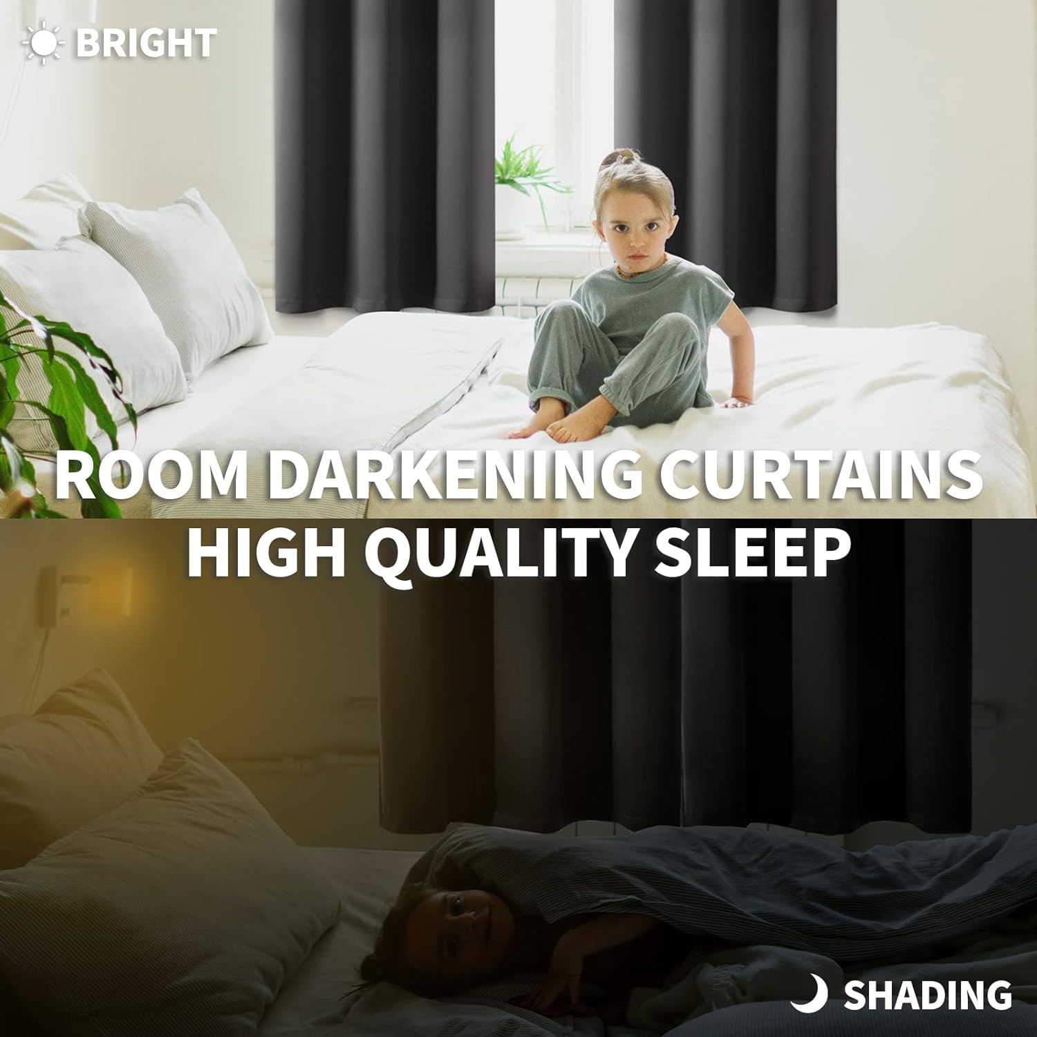 Cortinas BGment opacas, con ojales, 2 paneles