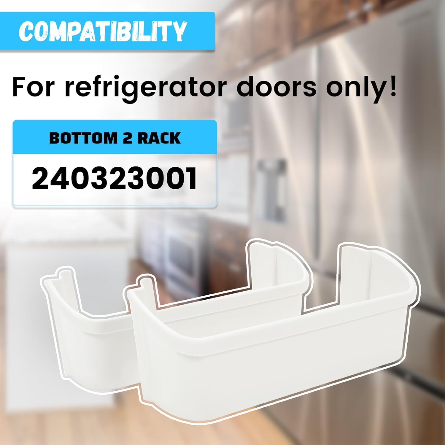 HECASA 240323001 AP2115741 – Estante para puerta de refrigerador, compatible con Frigidaire Electrolux Refrigerador AH429724, EA429724, PS429724 de