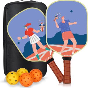 WILDKEN Pickleball Paddles, USAPA Approved Double-Sided Pattern Pickle Ball Paddles Set of 2 with Non-Slip Ergonomic Absorbent Soft Grip Lightweight WILDKEN Pickleball Paddles, USAPA Approved Double-Sided Pattern Pickle Ball Paddles Set of 2 with Non-Slip Ergonomic Absorbent Soft Grip Lightweight