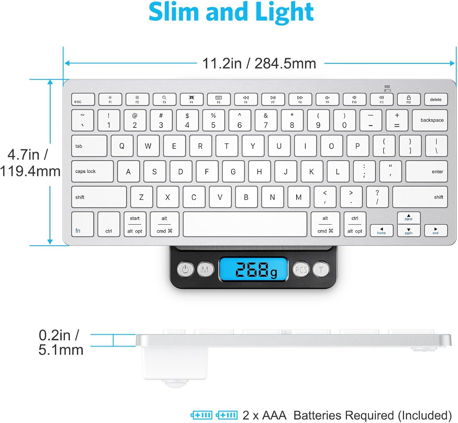 Emetok Teclado Bluetooth universal para iPad, teclado con tecnología BLE mejorada con conexión inquebrantable, duración de la batería de 18 meses,