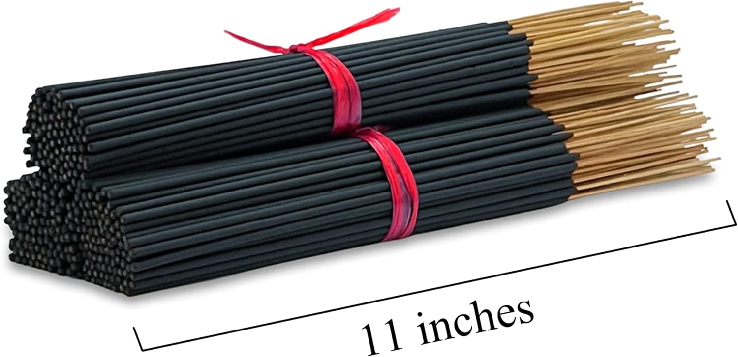 Varillas de incienso exóticas de sándalo de 11 pulgadas, 1 paquete a granel de 45 a 50 varillas, aroma natural de 11 pulgadas de larga duración que