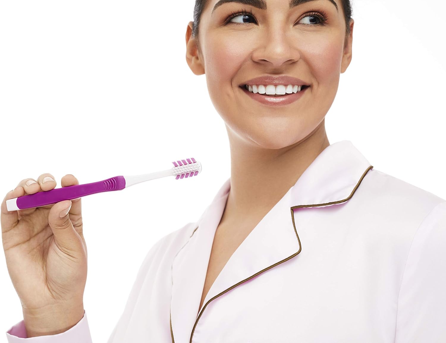 OOAK Cepillo de dientes, cerdas medianas cónicas V++Max, paquete de 6, varios colores