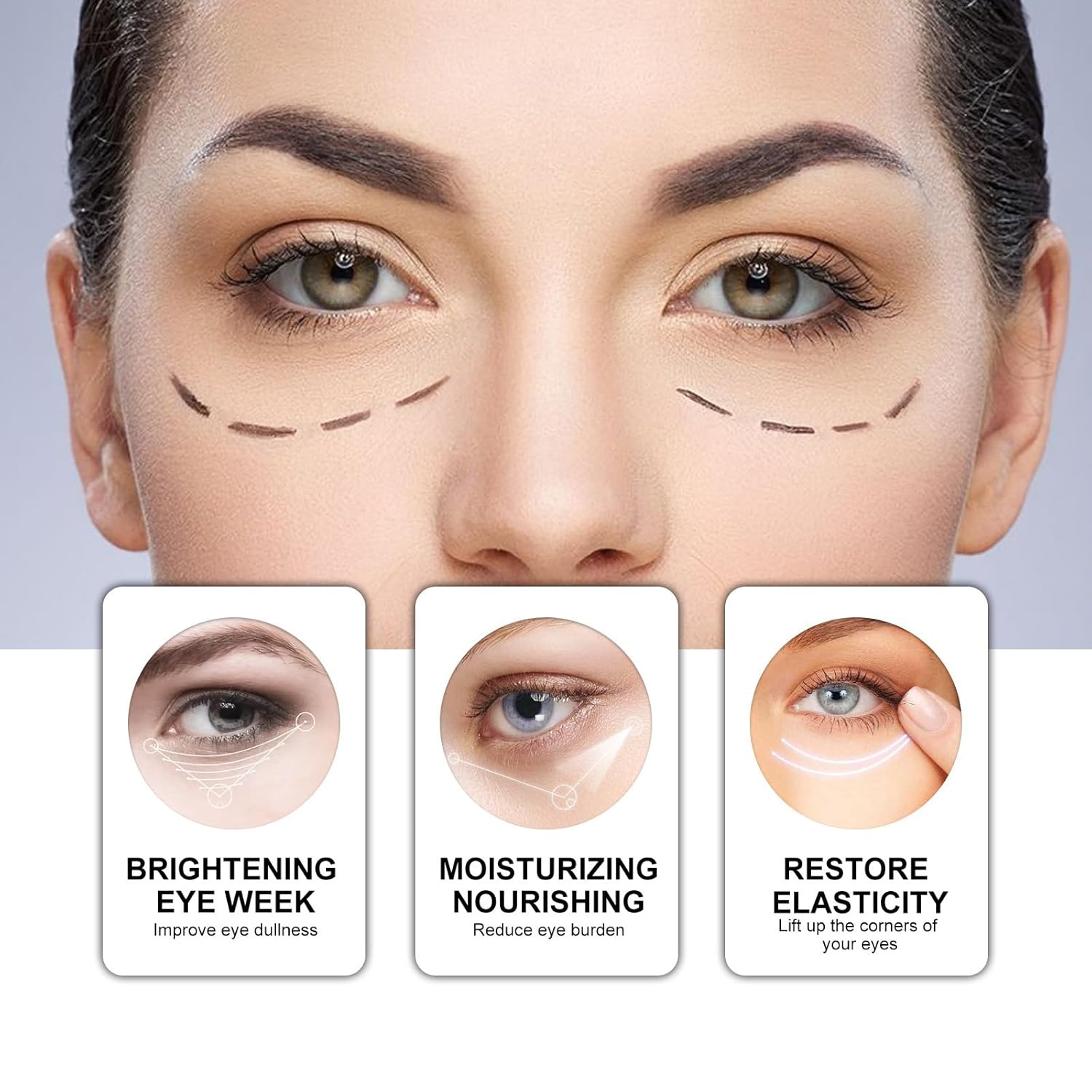 A. M. G Caffeine Eye Cream-A. M. G Caffeine Anti-Wrinkle Stay-Up Late Eye Cream, Blear97 Caffeine Eye Cream, Crema de ojos de botella marrón