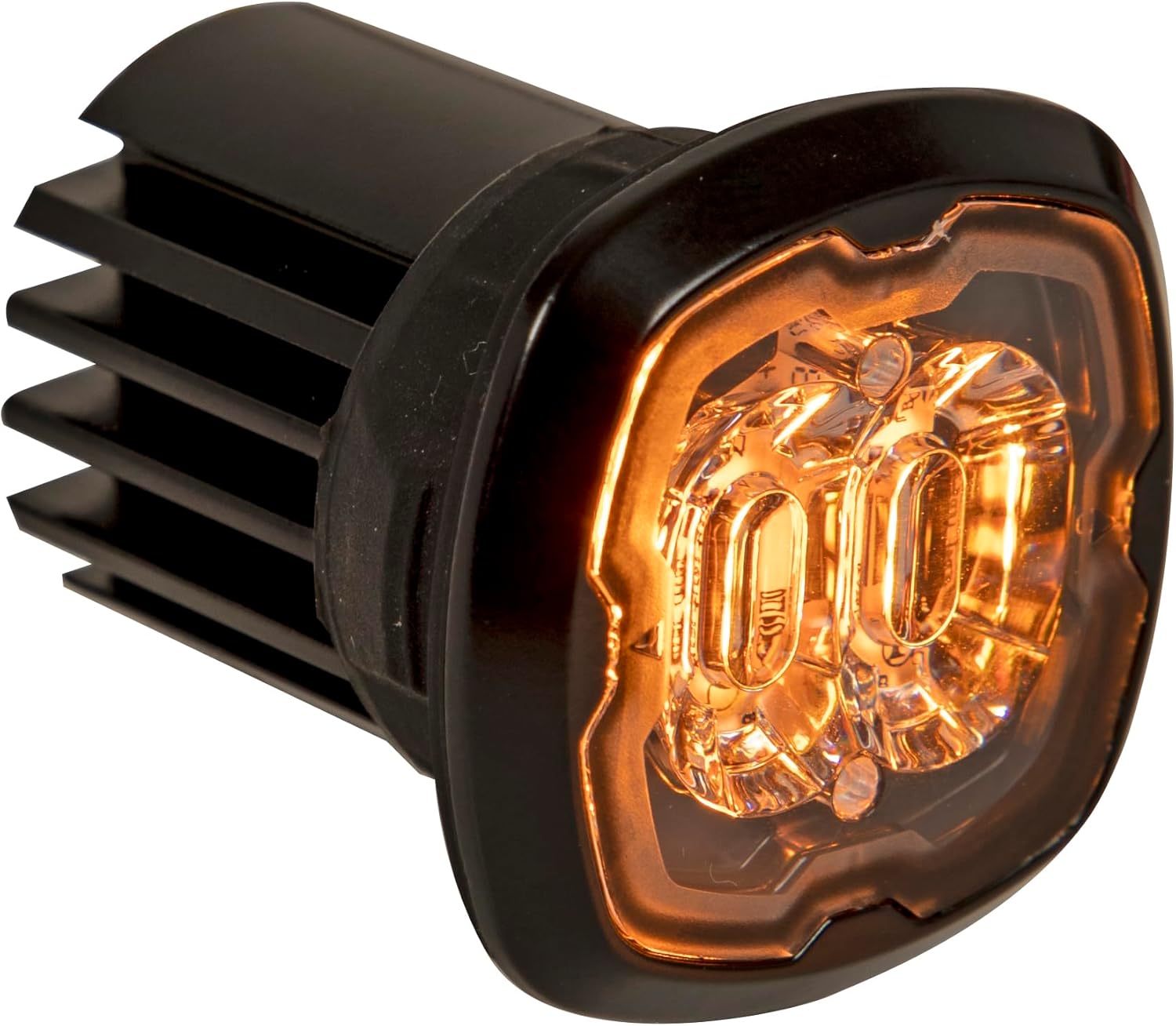 Buyers Products 8892410 – Luz estroboscópica LED ámbar de montaje empotrado o superficial, 17 patrones de flash, 12-24 VCC, soporte de montaje se