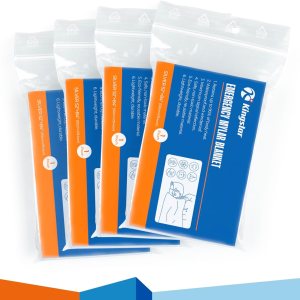 Mantas de emergencia Mylar térmicas para supervivencia y protección, kits de supervivencia espacial (4 paquetes). Ideal para exteriores, senderismo, Mantas de emergencia Mylar térmicas para supervivencia y protección, kits de supervivencia espacial (4 paquetes). Ideal para exteriores, senderismo,