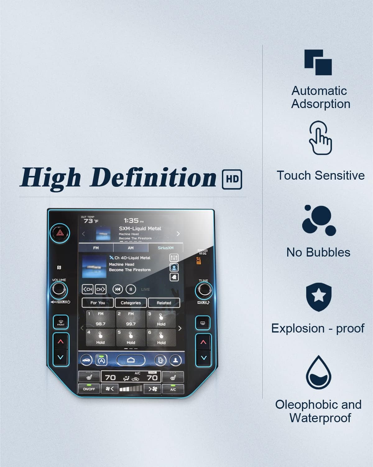 Protector de pantalla templado para Subaru Ascent 2023+ 2023 + pantalla táctil de control central, para Ascent 2023 protector de pantalla de
