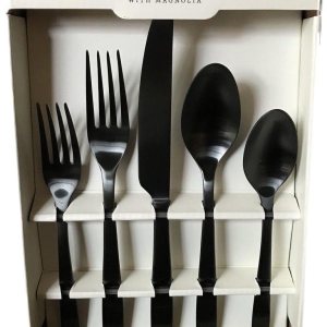 Hearth and Hand with Magnolia Juego de cubiertos 5pc negro mate Hearth and Hand with Magnolia Juego de cubiertos 5pc negro mate