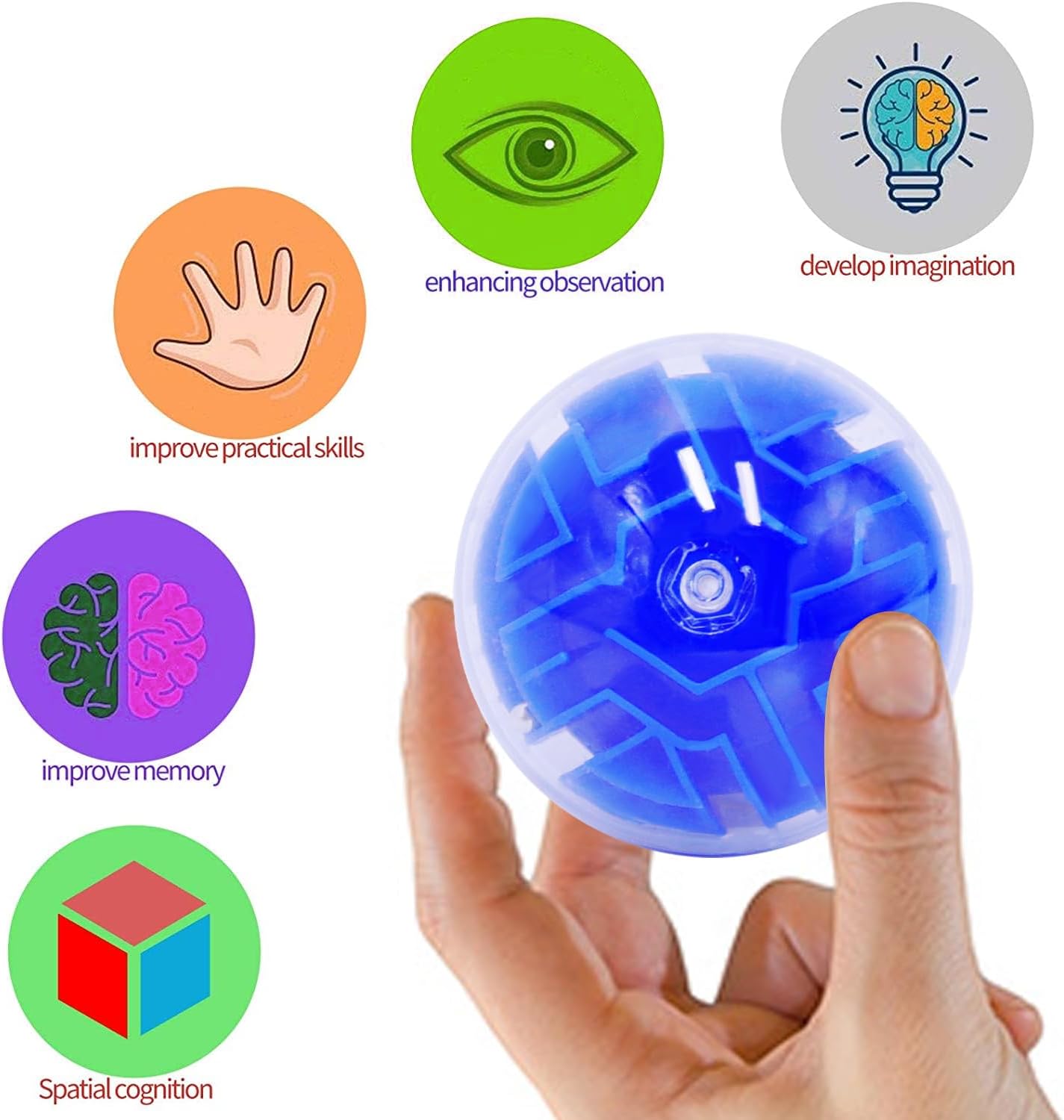 100 piezas de rompecabezas de bolas de rompecabezas a granel, mini bolas de laberinto 3D, rompecabezas, juegos, recuerdos de fiesta para niños de