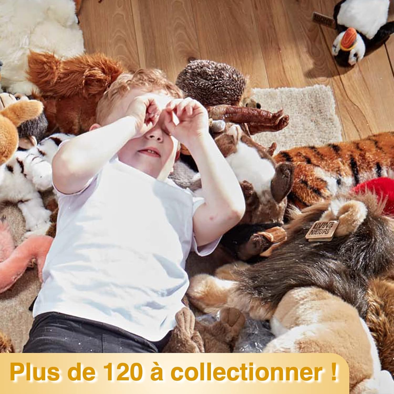 Living Nature Oso polar, suave y realista, peluche ecológico Naturli, 18 pulgadas
