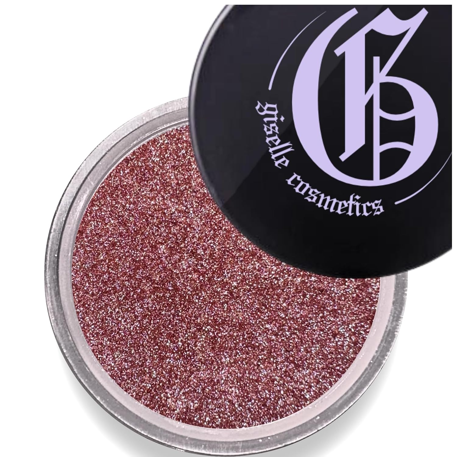 Giselle Cosmetics Carbón polvoriento paleta de sombra de ojos, sombra de ojos azul y rosa, polvo de maquillaje iluminador con purpurina y polvo