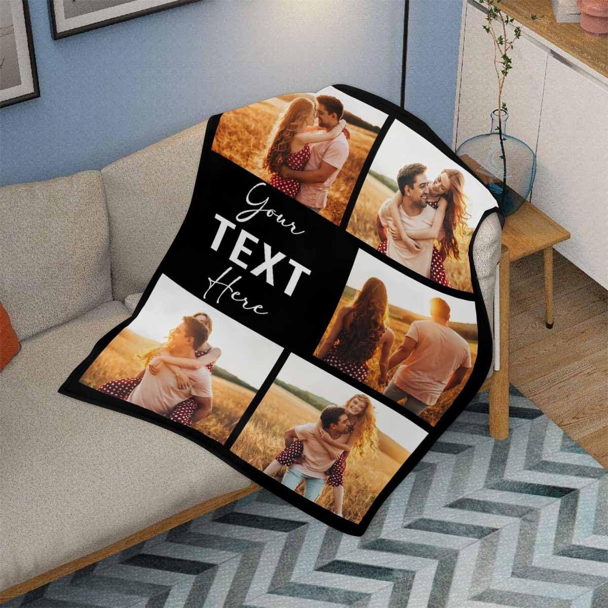 Artsadd Mantas personalizadas para mejores amigas con texto y fotos, con imagen BBF como regalo de cumpleaños para hermana, recuerdo significativo,