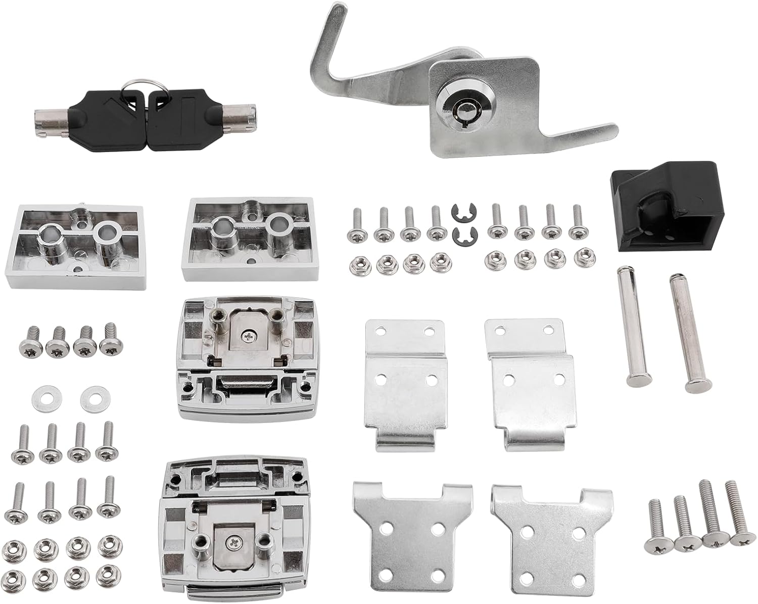TCT-MOTORPARTS Paquete de pestillos de maletero Bisagras Kit de bloqueo para Harley Tour Pak Road King Glide 88-13