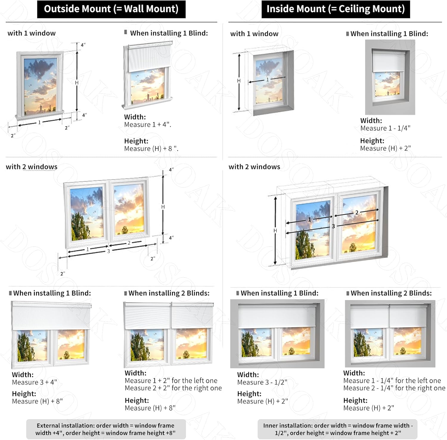 Persianas opacas para ventanas, persianas con aislamiento térmico y anti-rayos ultravioleta, 100 % opacas, para ventanas interiores del hogar, sala