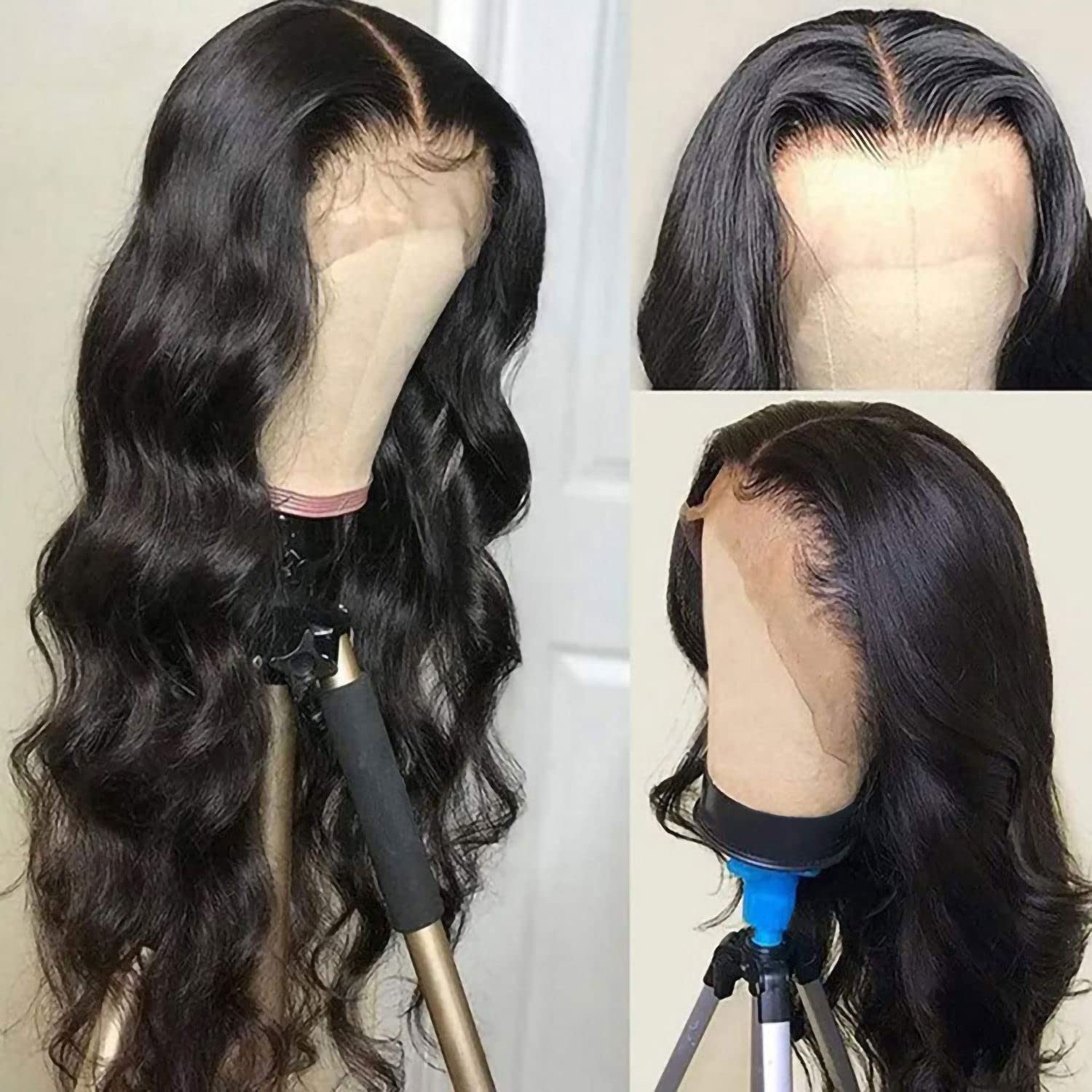 Pelucas de cabello humano con encaje frontal de 13 x 6 pulgadas, densidad 180, peluca frontal de encaje HD, pelucas de cabello humano brasileño